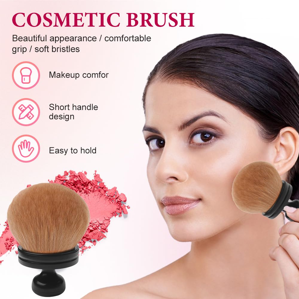 Extra Large Brush for Self Tanner and Body Makeup, Soft Synthetic Hair Brush for Foundation, Bronzer, Blusher, Self Tanning Lotion, Applicator for Face Body and Back (Black Gold)