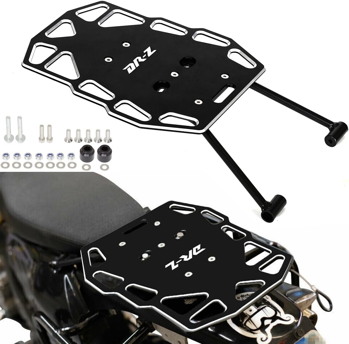 DRZ400SM Rear Luggage Tail Top Rack Holder Plate for DRZ400 DRZ400S DRZ400E DRZ400SM 2000-2024