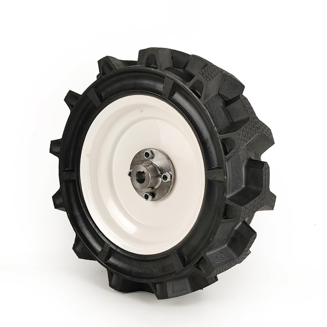 Neumático sólido de agricultura de 14 pulgadas, rueda de agujero de eje de 17 mm para bricolaje motor de cepillo eléctrico cortacésped carrito carrito