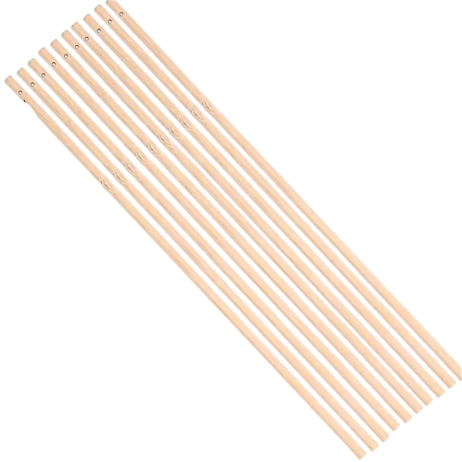 Hjtrtdf One Color Wooden Sticks， Wooden Dowel Rods 6Mm Diameter 30-50Cm 10 Pcs Diy Woodworking Tool(Length 30 Cm)