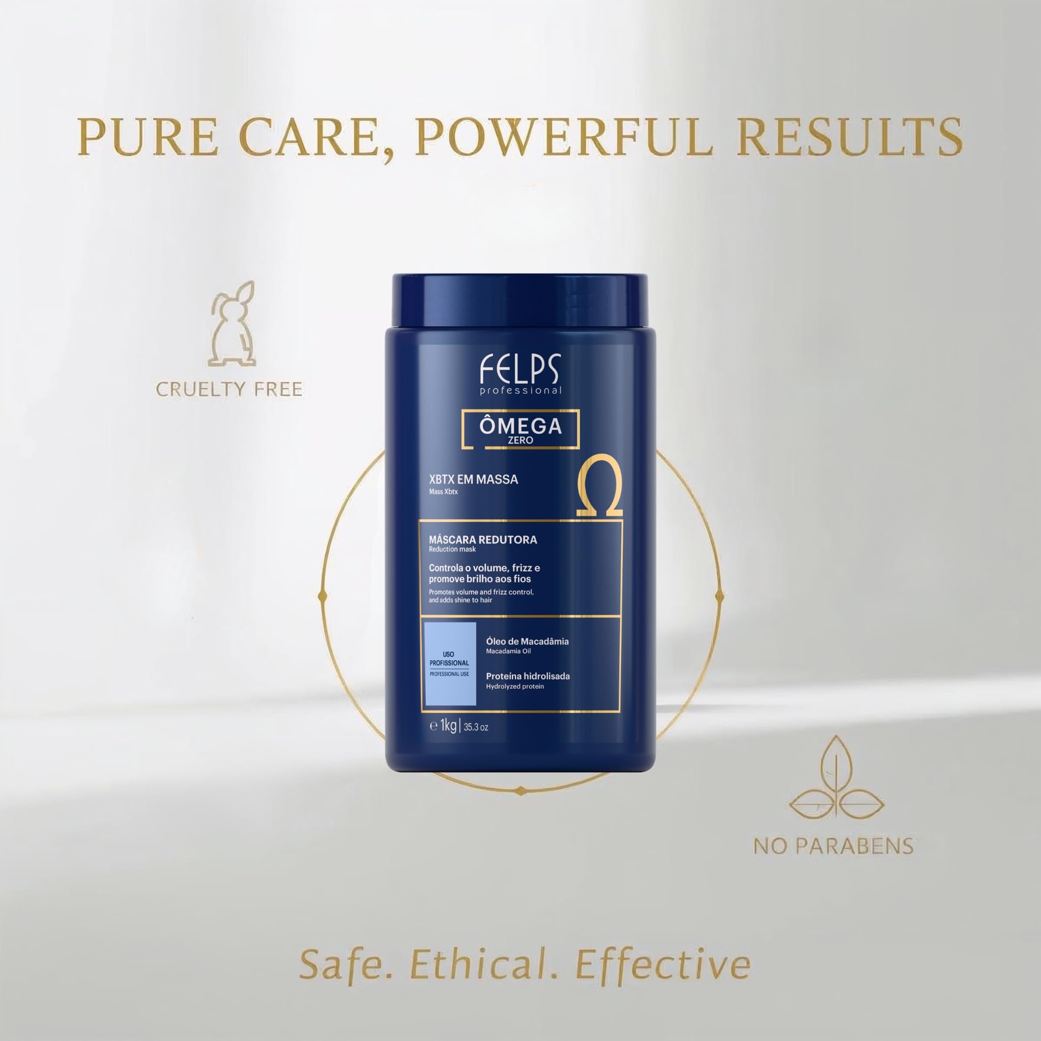 Amazon.com: Felps XBTX Omega Zero Hair Volume Reducer, Macadamia