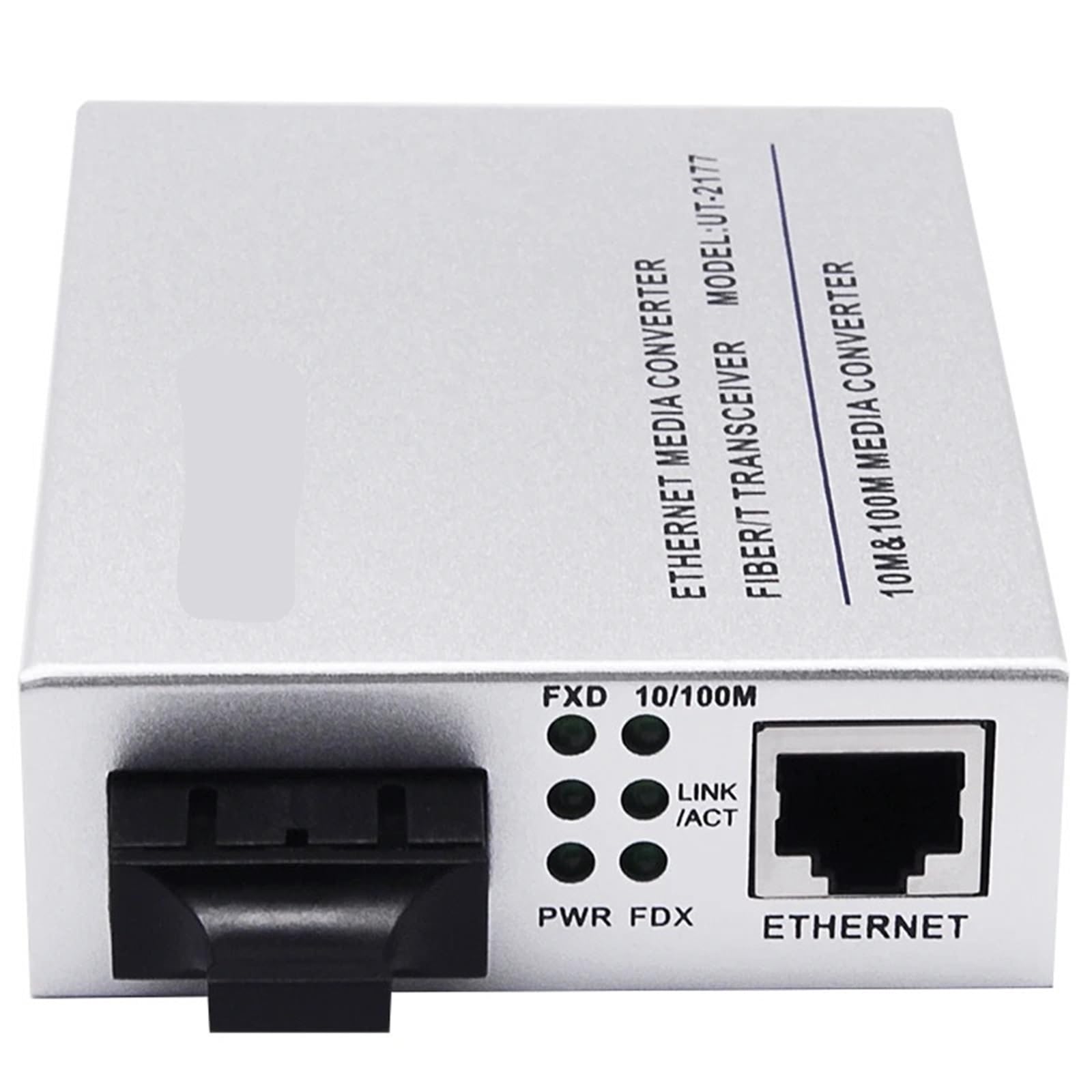 2 światłowodowe nadajniki Ethernet 10M/100M, jednomodowe/wielomodowe konwertery światłowodowe SC, adapter UT-2177(UT-2177SM)