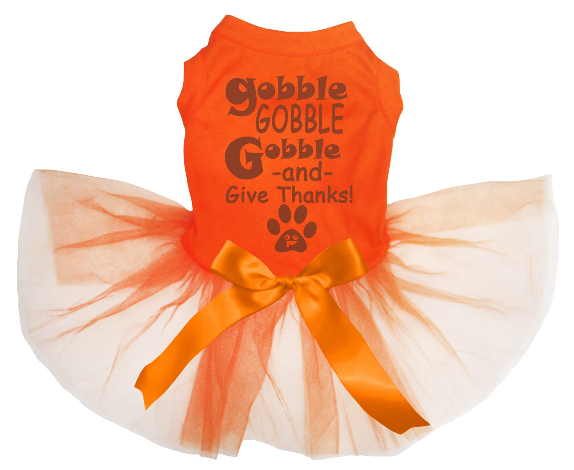 Robe pour chiot Gobble orange taille M idéale pour les photos de famille