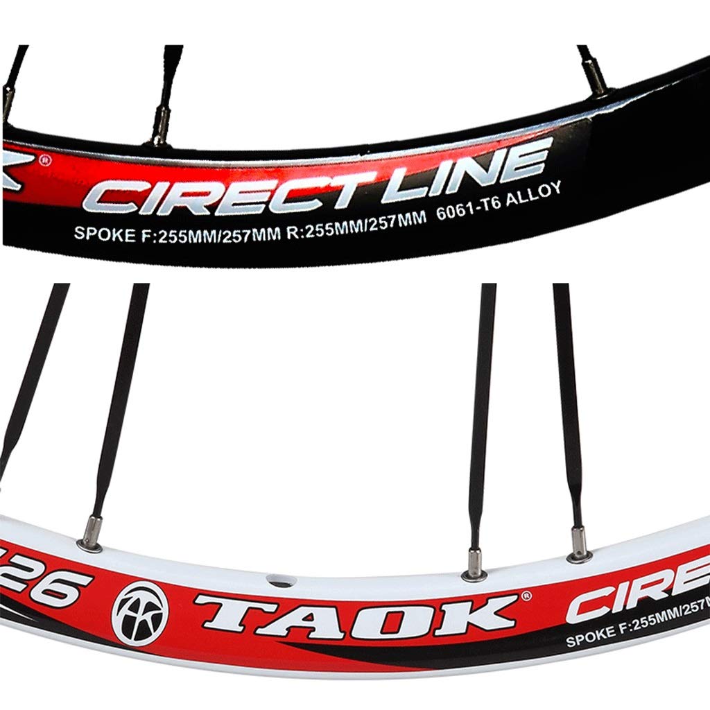 LSRRYD Ruedas MTB 26 Pulgadas - Juego Llanta Doble Pared Freno Disco