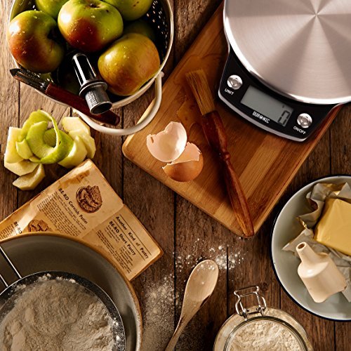 Duronic Ks6000 Rd Red Portable Design Digital Display Stainless Steel Round Platform 5 Kg / 11 Lb Kitchen Scales And Postal Scales #TOP2