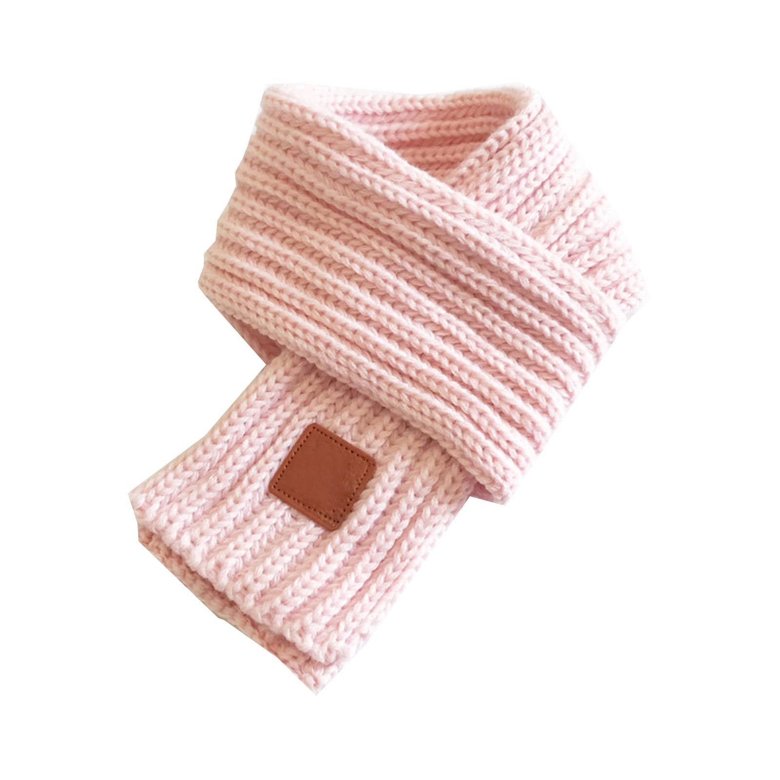 Generisch Écharpes d'hiver chaudes en tricot pour enfants Écharpe chaude pour tout-petits garçons filles voiture lingettes d'entretien en plastique, Rose, taille unique