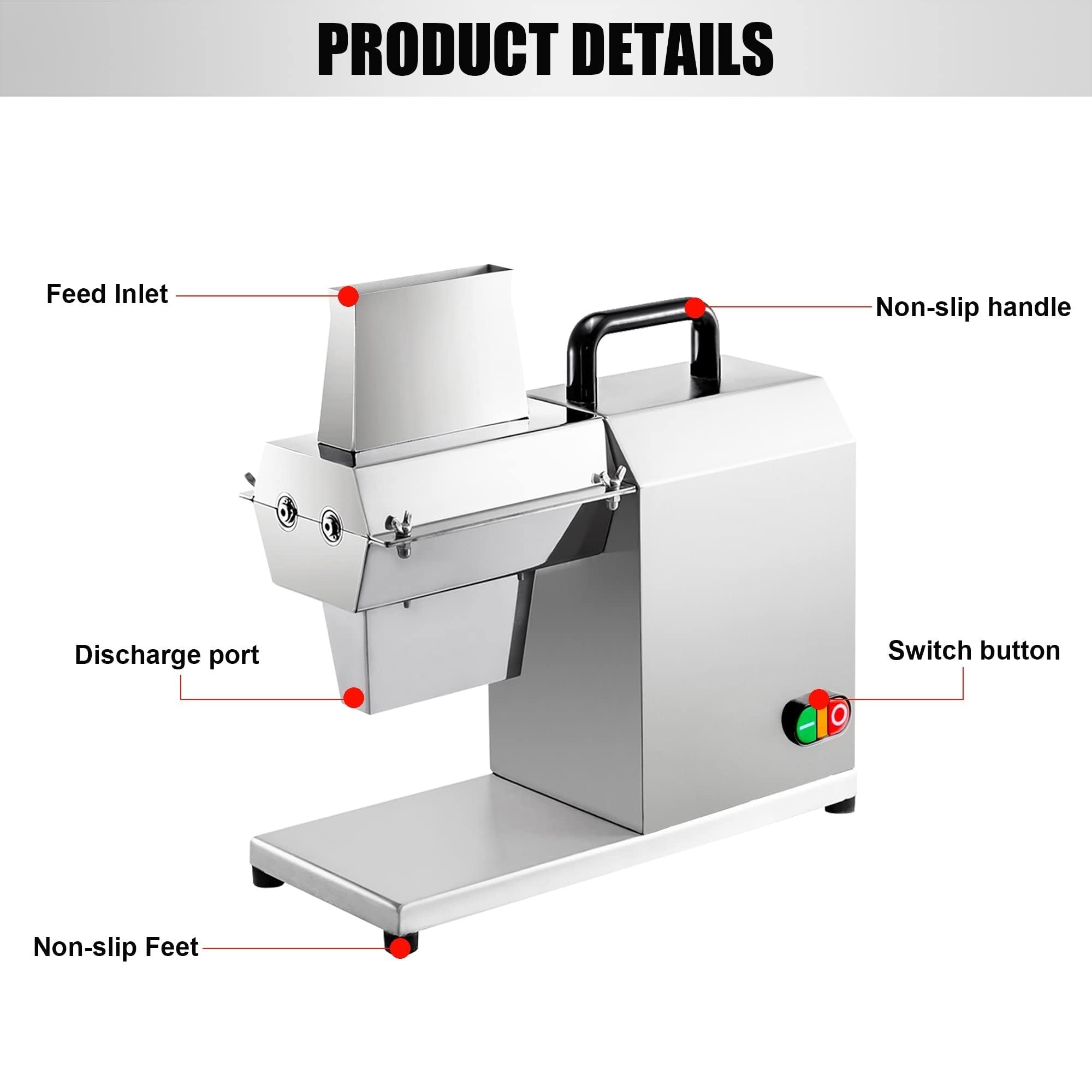 Ablandador de carne resistente de 450 W, acero inoxidable, ideal para carne de res, pavo, pollo, cordero, cerdo y otras carnes, herramienta de cocina de calidad comercial