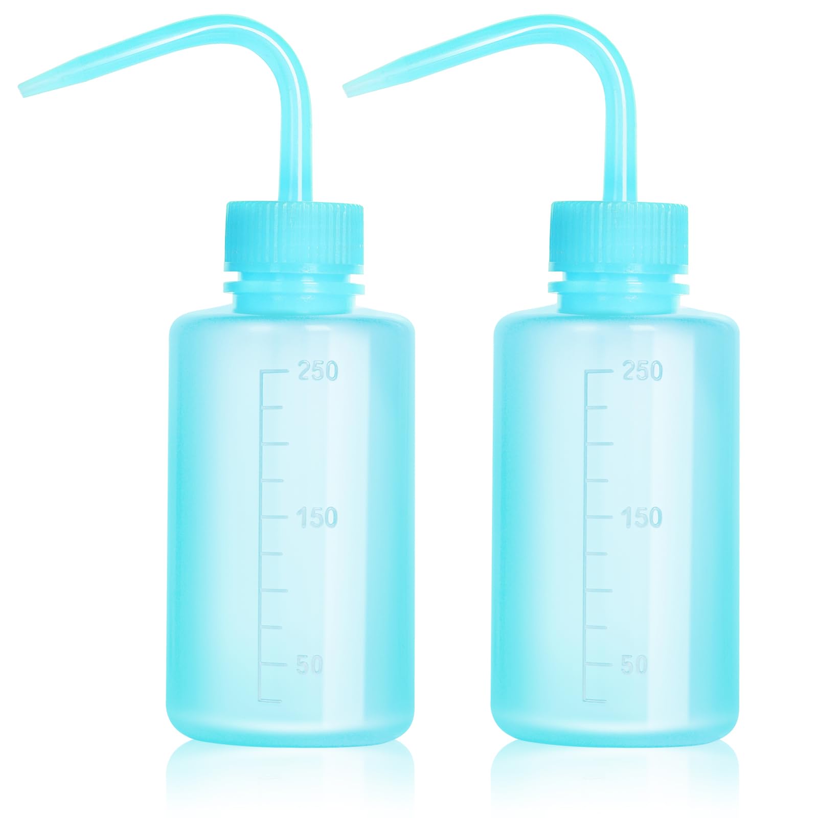 Melphoe Blue Tattoo Wash Bottle- 2Pcs 250Ml Water Squirt Bottle Succulent Watering, Safety Rinse Bottle Watering Tools, Tattoo Supplies, Irrigation Squeeze Sprinkling Can Wash Plant Bottle (Blue)