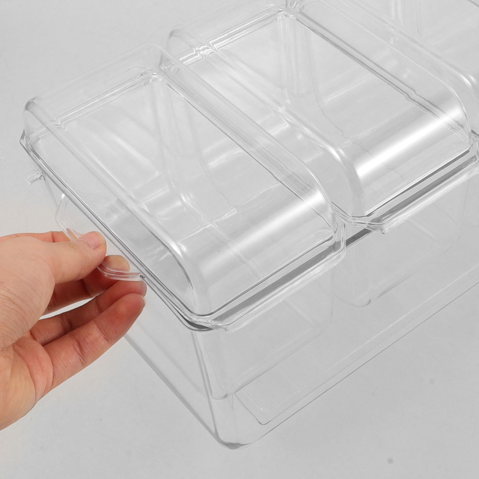 Großer Kunststoff Kühlschrankbox Salatbehälter mit Abnehmbarem Design und Eisfach für Obst und Gewürze für Outdoor Picknicks und Einfache Aufbewahrung