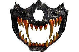 Tiger Mask Halloween Japanese Half Mask, Ye Dragon God Black Bone Mask,...