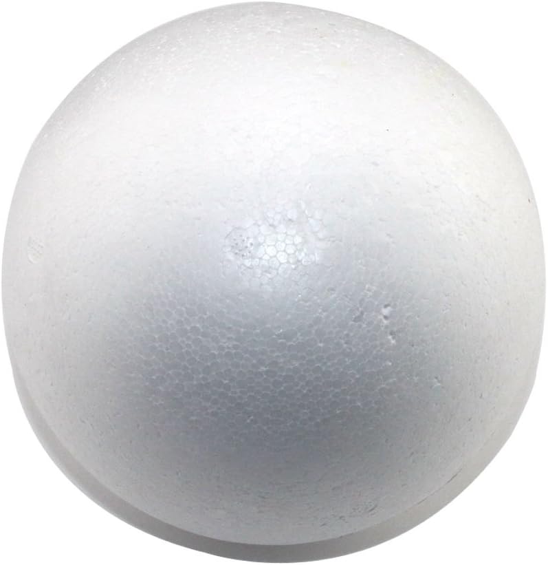 Round 6" Smooth Foam Polystyrene Craft Balls for Arts & Crafts, Floral Arrangements, Wedding Party Decorations, Centerpiece (12 Pack)