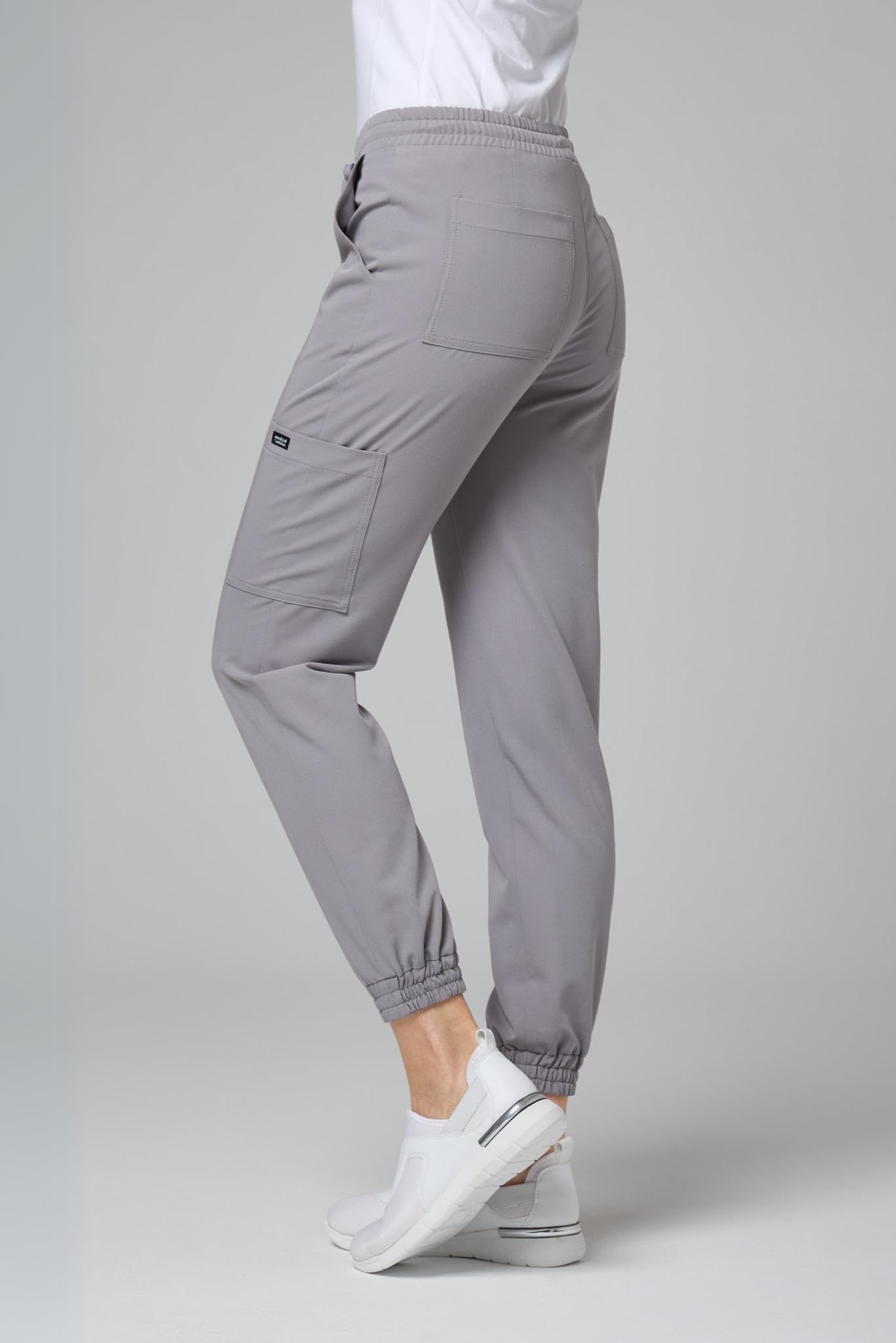 Damen Pflegehose im Jogger-Stil mit Kordelbund Tokio Grau M