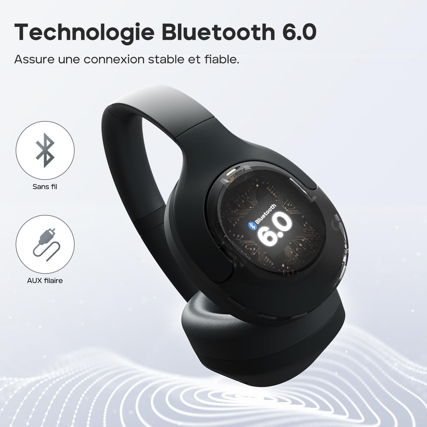 Tribit QuietPlus 81 Casque Bluetooth sans Fil, réduction de Bruit