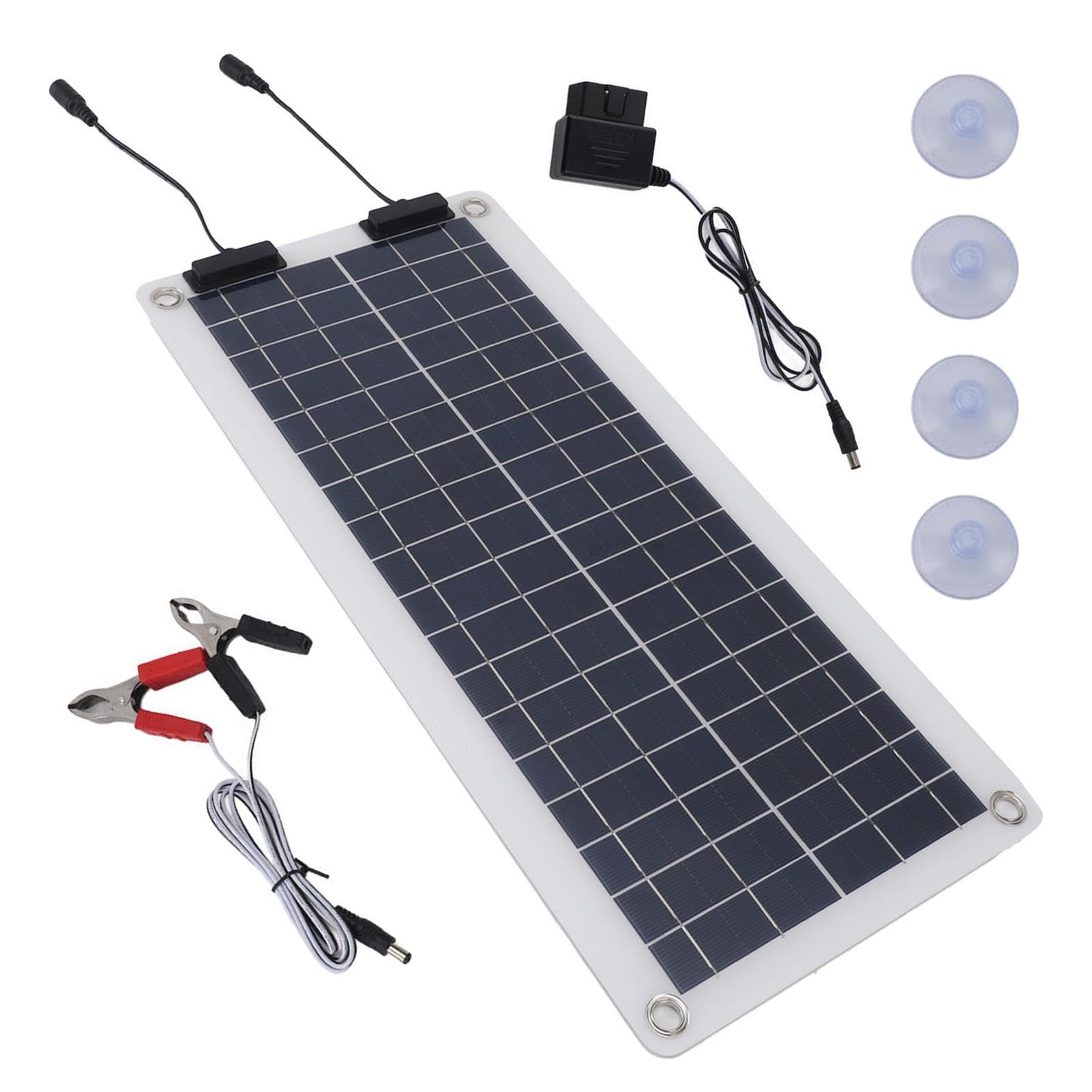 Caricabatteria solare per auto - 100 W manutenzione della batteria lenta manutenzione della batteria solare | Mantenitore della batteria solare, manutenzione del caricabatterie solare per auto 12 V-2