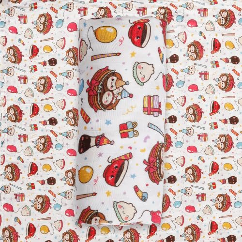 Image of Muslin Swaddle Blanket for Unisex, Soft Breathable and Skin-Friendly Bao Dumpling Birthday Baby Swaddles for Boys & Girls, Newborn Receiving Blanket, Blankets Babies, Large 42 x 47 inches