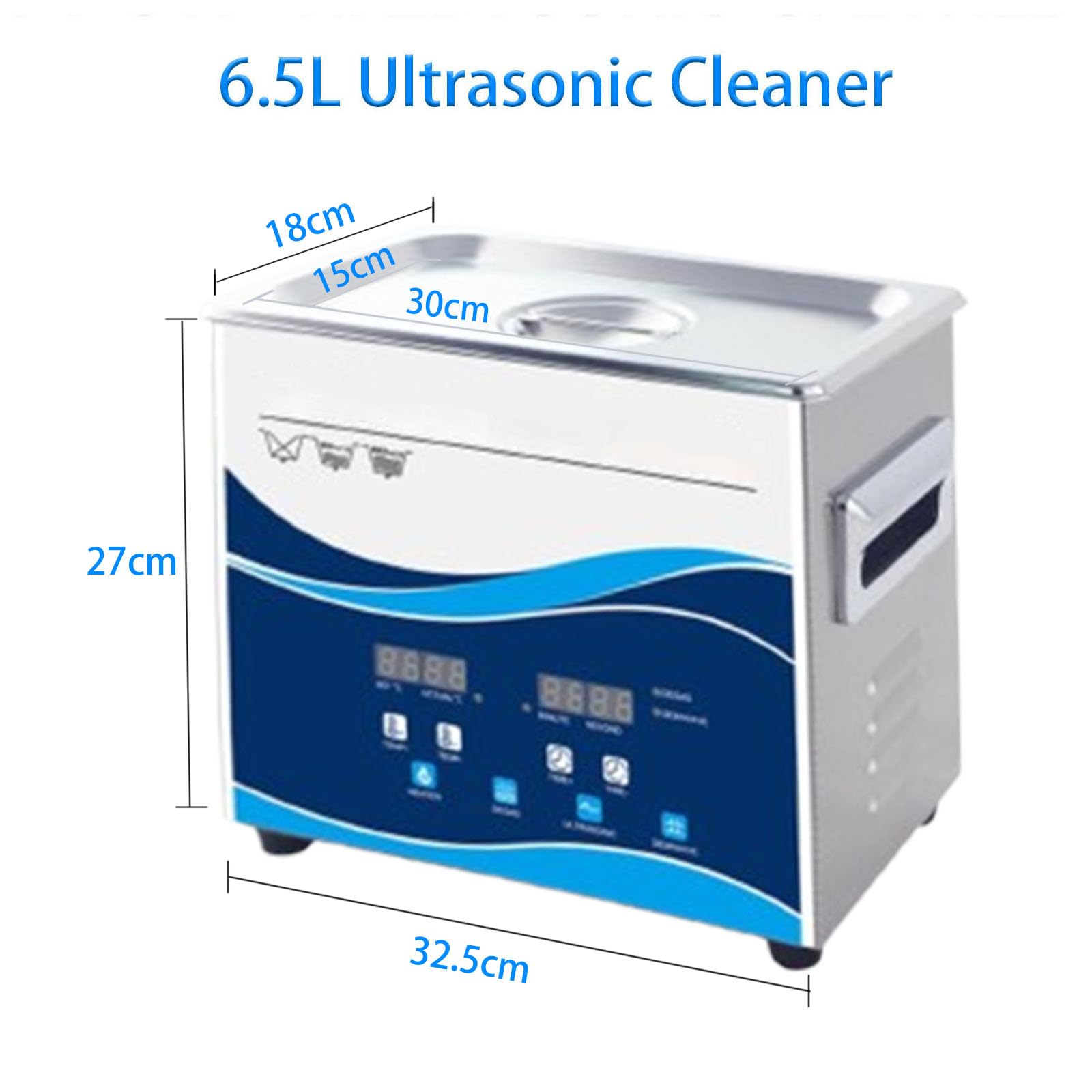 Pulitore ad ultrasuoni da 180 W con timer, macchina rotativa automatica per gioielli e dischi in vinile, dispositivo di pulizia professionale