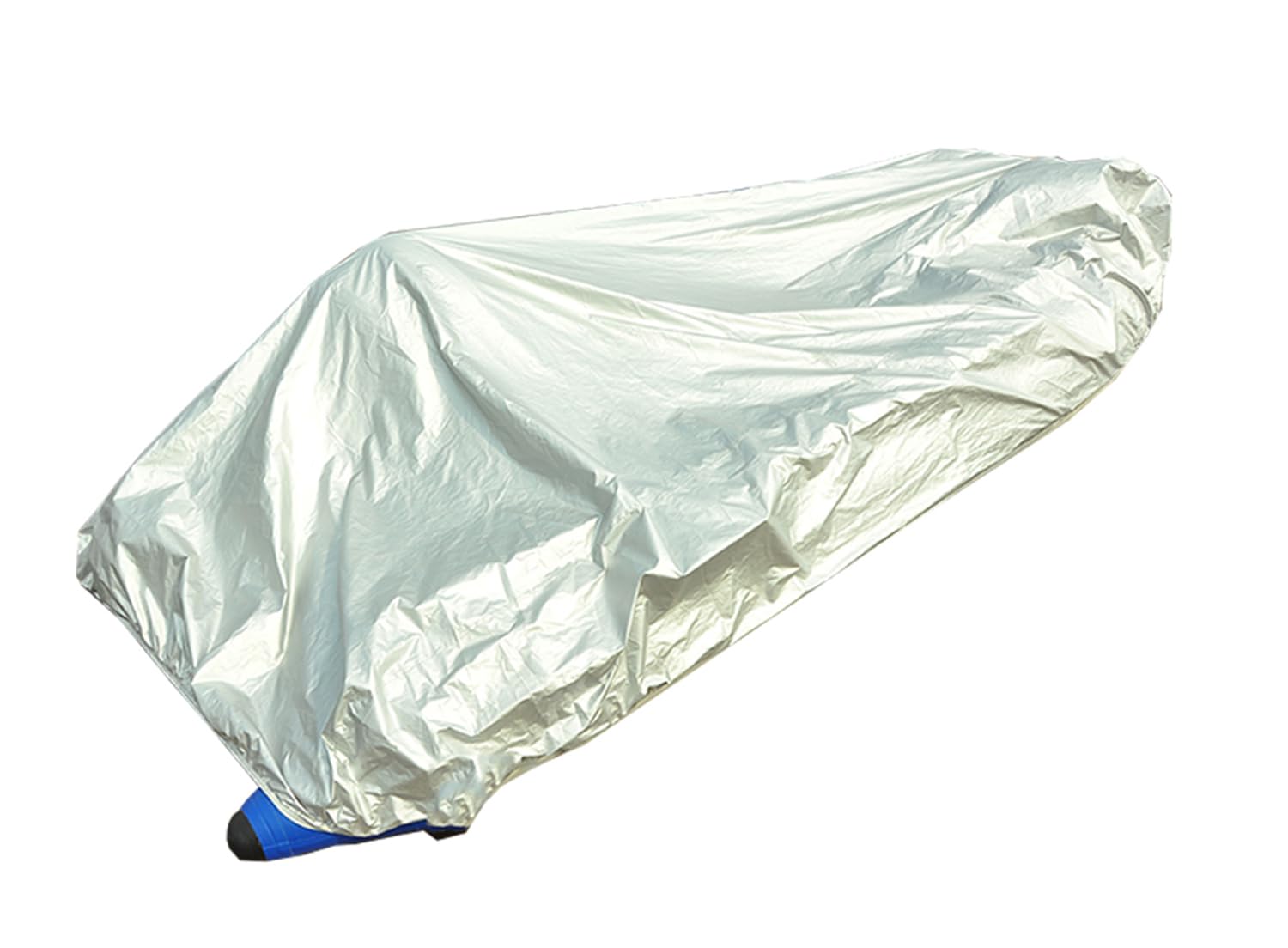 Copri Barca per Gommone Impermeabile, Copertura per Barca Gonfiabile 420D Antipolvere UV Resistente, Argento,Argento,2.7m