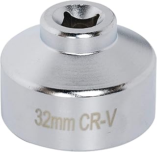 HIFROM Replace Oil Filter Wrench,32mm Oil Filter Socket, 3/8" Socket Drive Low Profile Socket Tool 6 Point Fuel Filter Wrench for GM Ecotec Engines