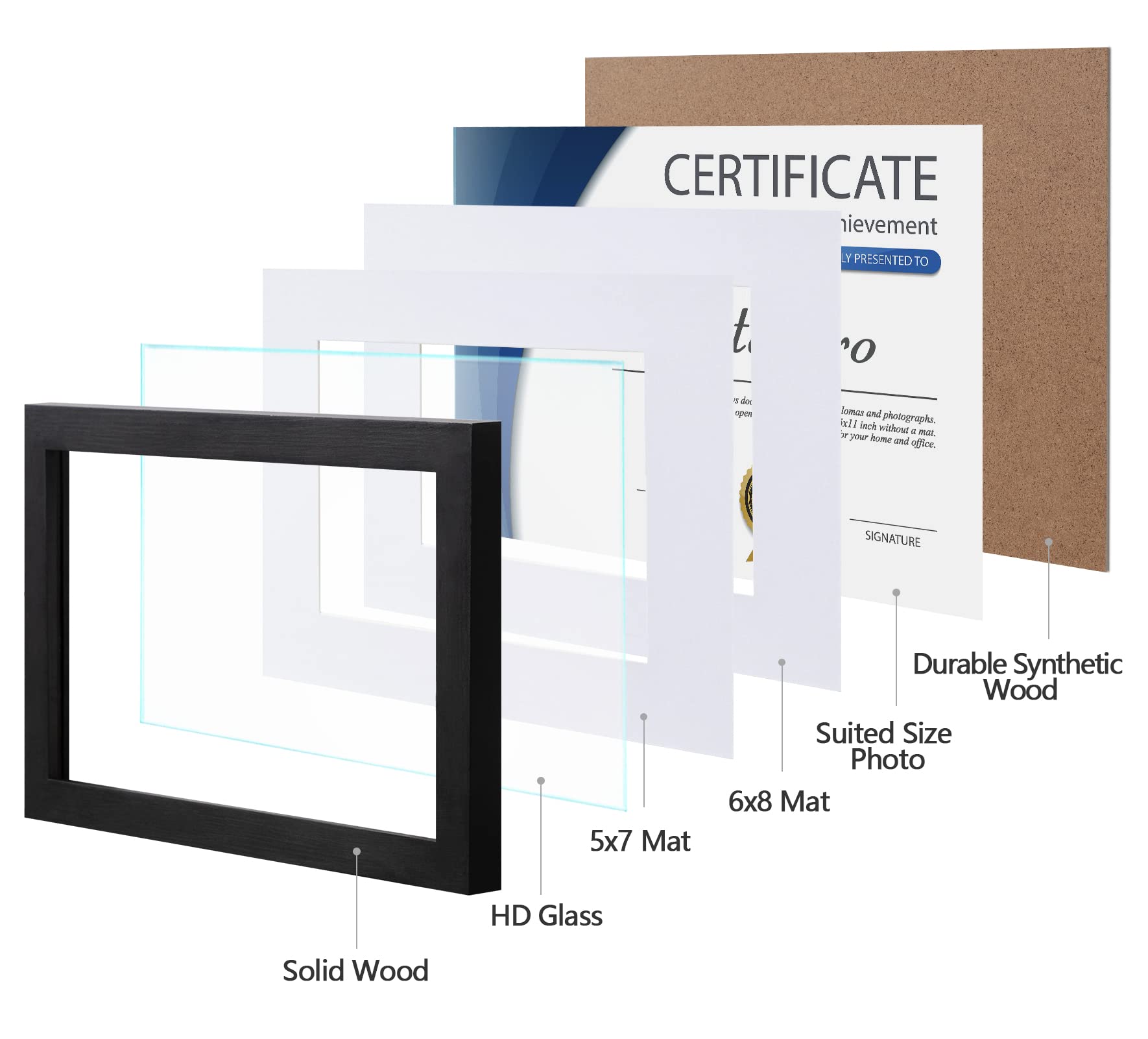 Multisize diploma frame landscapeV 8x6,11x8.5,11x14,8x10,5x7,7x9,9x12