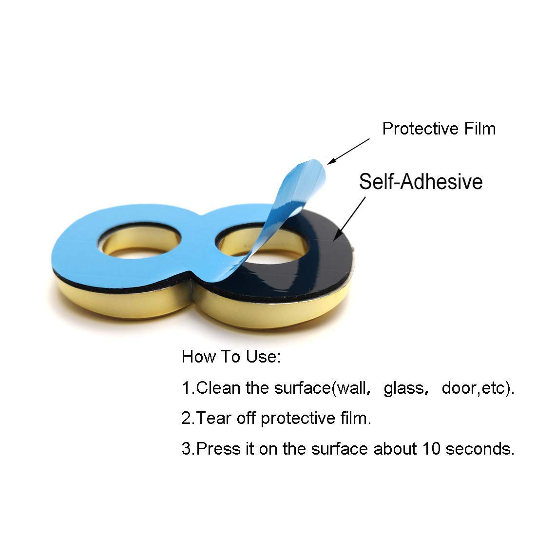 10 Pcs 3D Small Mailbox Numbers(0-9,Gold),1.4 Inch Self Adhesive House Numbers Sticker — Amazon image 3