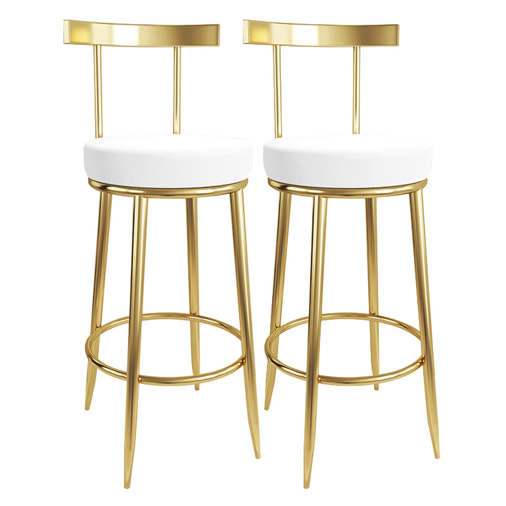 Comptoir de cuisine sublimé par ce lot de 2 chaises de bar design blanc