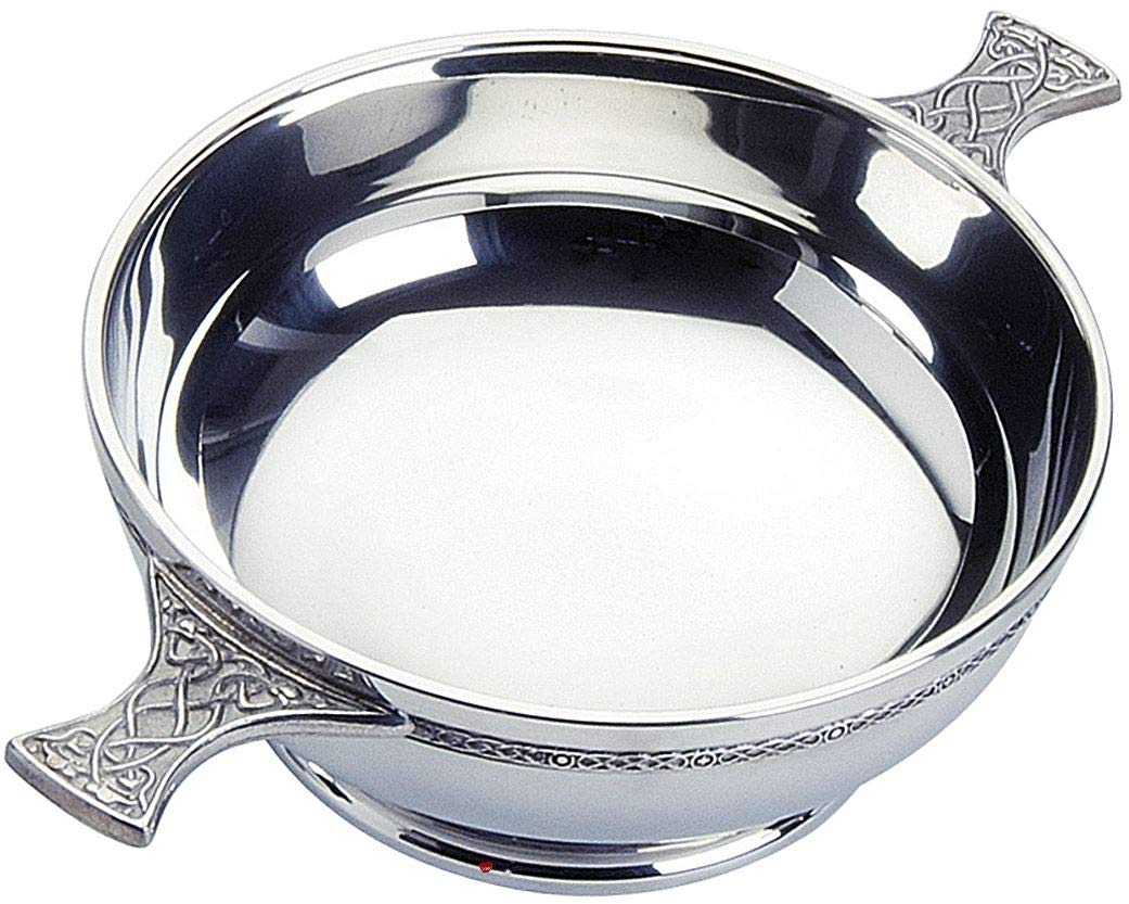 Cuenco Quaich de peltre I LUV LTD de 6" para brindis ceremoniales y cenas