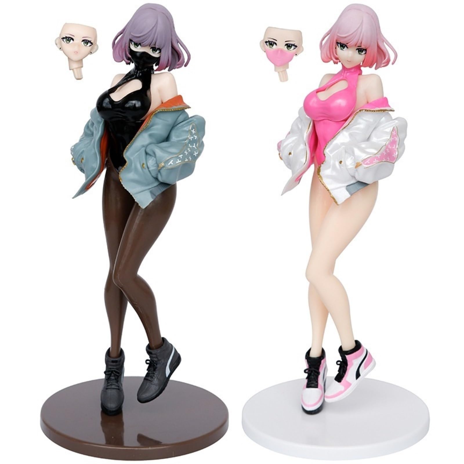 Action figure originale con sneaker, statuetta per fan di anime, giocattolo da collezione, altezza 22,5 cm (base inclusa) (rosa)