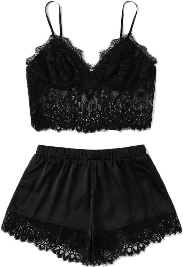 OYSOHE Underwear Womens Sexy Plus Size Sling Sleepwear Lingerie Lace Nightwear Underwear Set