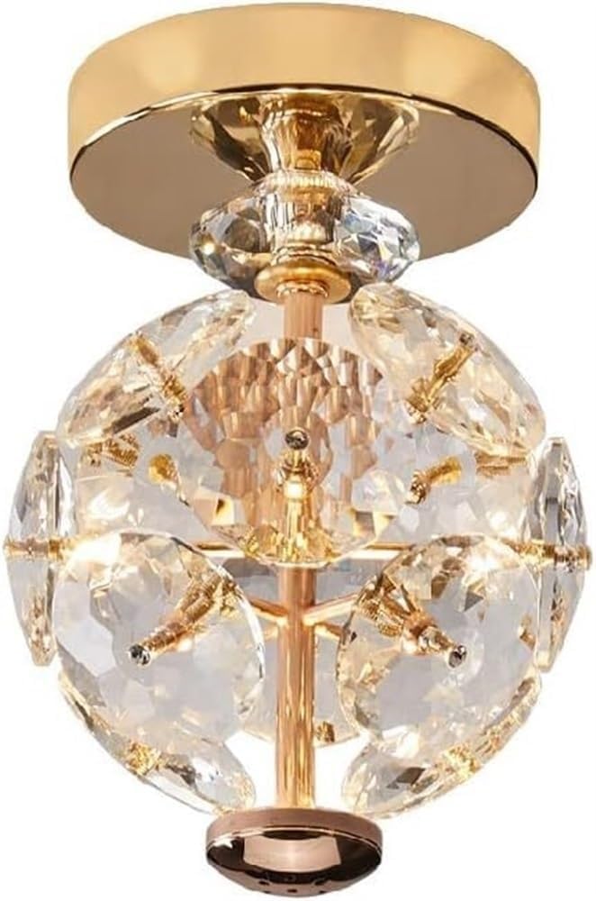 Plafonnier en cristal moderne avec base en métal au design créatif haut de gamme