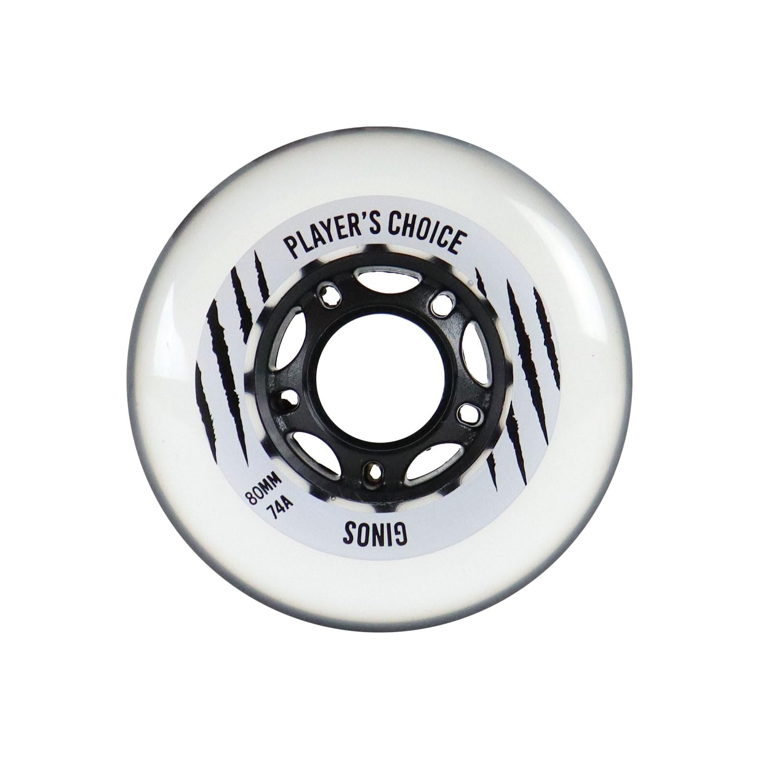 Player's Choice Indoor Roller Hockey Wheels (Single Wheel) - Ginos Clear Grey Dual-Pour 74A Hardness for Skates - Super High Rebound Urethane