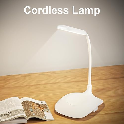 Miniatura 2 de Lámpara de escritorio LED con control táctil regulable, luz de escritorio de oficina, lámpara de oficina con cuello de cisne ajustable, lámparas de