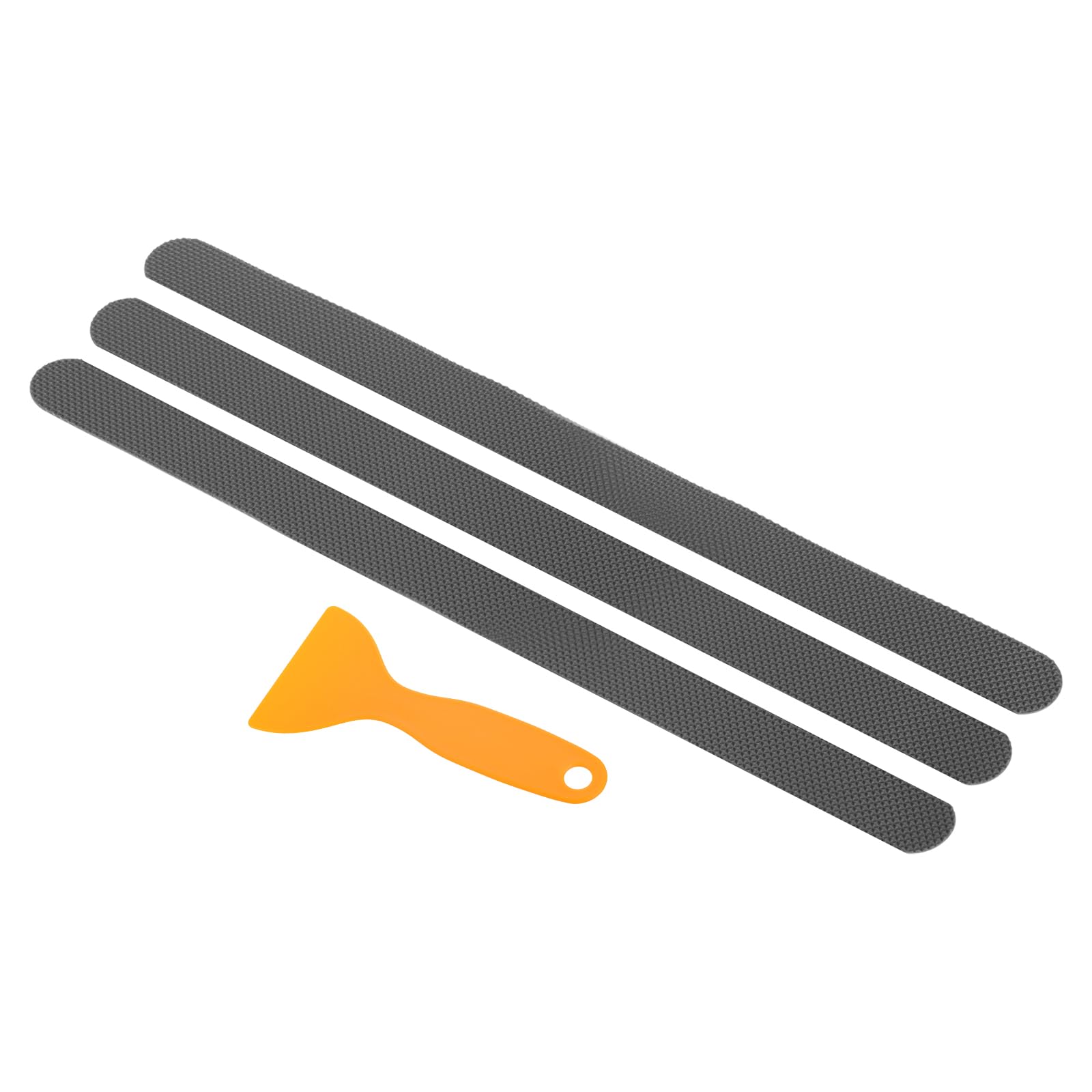 PATIKIL Non Slip Bathtub Stickers 15 x 0.8 Inch, 12 Pack Safety Shower Treads Adhesive Decal Square with Scraper for Stairs Tub Shower, Grey