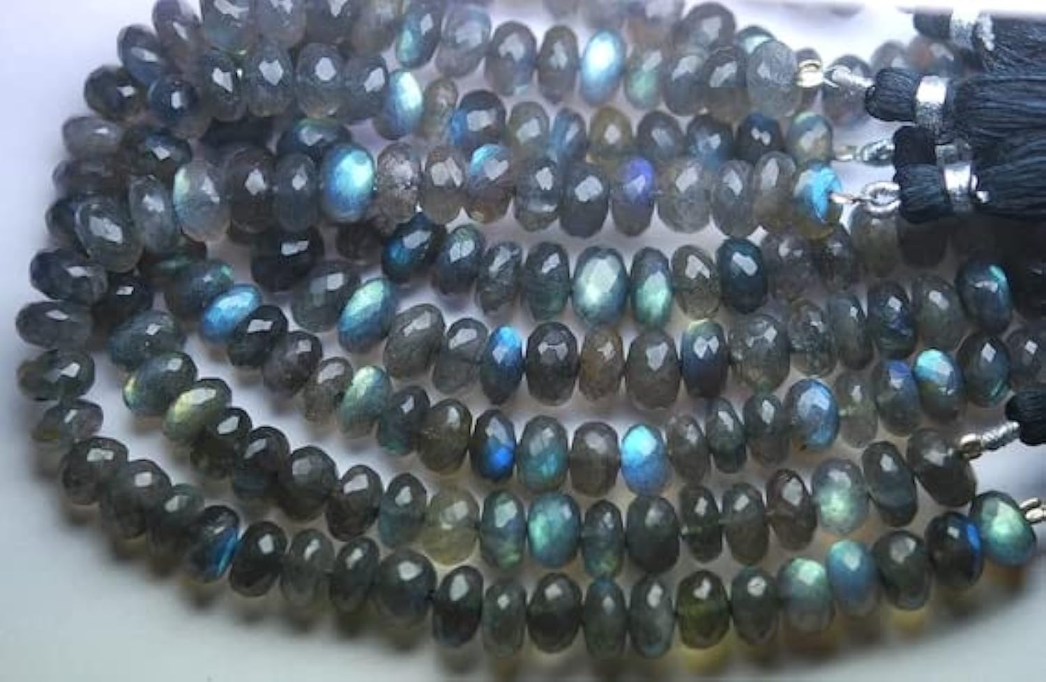 Labradorite bleue véritable perles facettées 6-7mm lot 108 pierres de lithothérapie