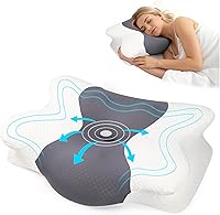 Vista 1 de Almohada para dormir de lado para aliviar el dolor de cuello, almohada de apoyo cervical contorneada para adultos, almohada ergonómica con dolor