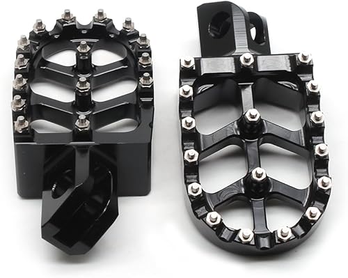 Miniatura 54 de MZS Estriberas de motocross anchas negras compatibles con KX250 KX450 KX250F KX450F KX250X KX450X CR125 CR250 CR250 CRF150R CRF250R CRF250 RALLY