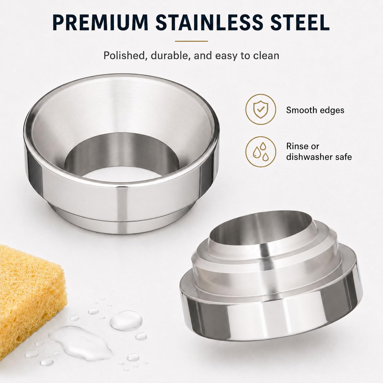 YOLOYO - Embudo dosificador de 41 mm, embudo dosificador de espresso fabricado con precisión, embudo portafiltro de acero inoxidable especialmente compatible con cesta de 1 taza de 7 g, cesta