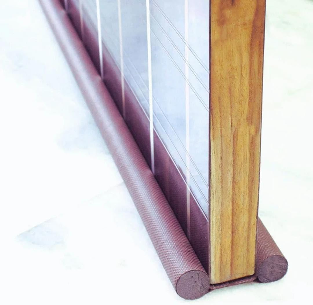 Door Bottom Sealing Strip Guard for Home Door Protector for Home from Dust, Insects, Waterproof, Soundproof Door Seal, Door Air Blocker Pack of 3, Brown-image-17