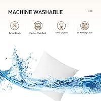 Vista 7 de Acanva 16 x 16 Insertos de Relleno de Almohada Premium de Poliéster Cuadrados, 16"-2P, Blanco