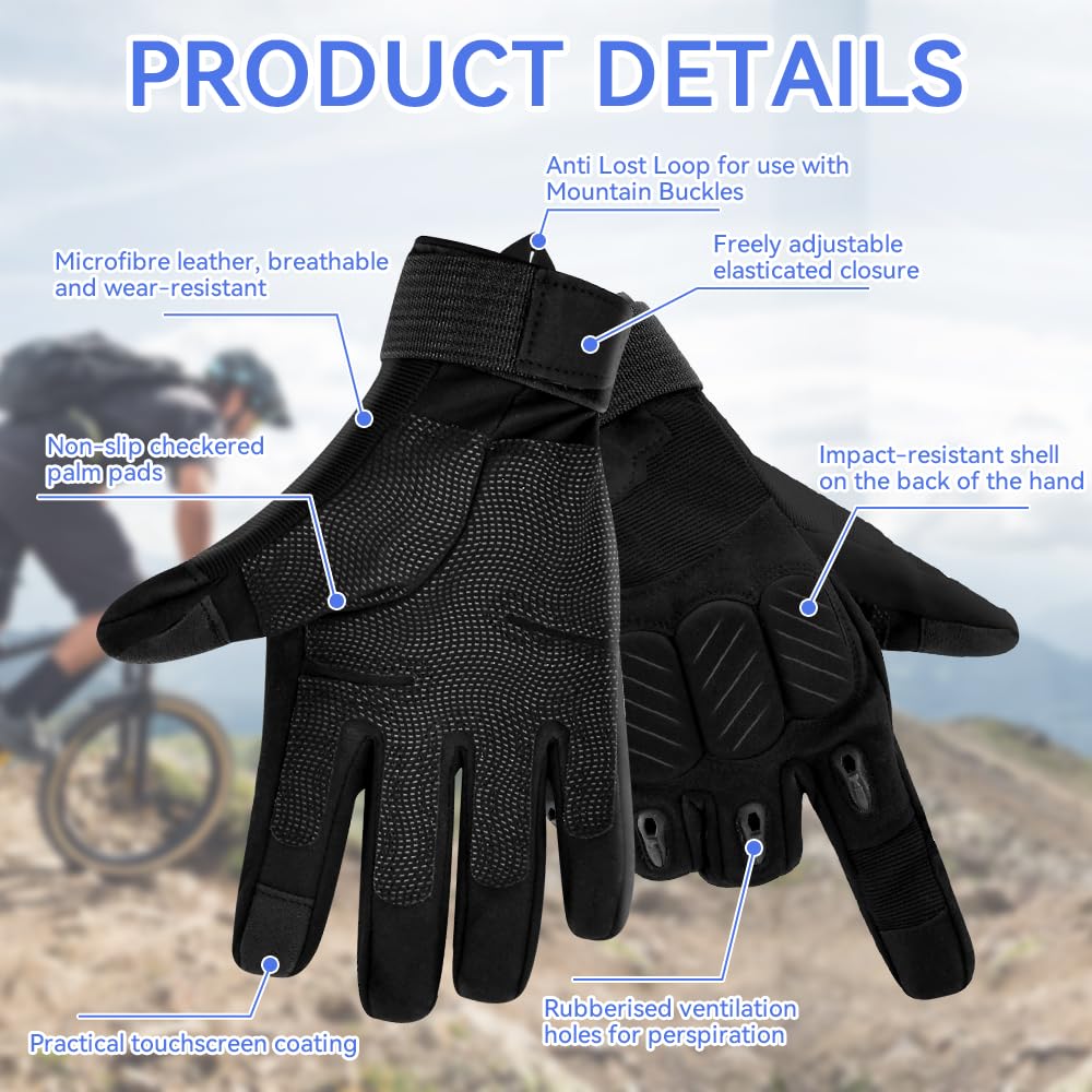 Gants Tactique Militaire Gants Tactiques Unisexe Ecran Tactile Scooter Motocross Respirant avec Protection Gant Scooter pour VTT, Chasse, Randonné, Escalade