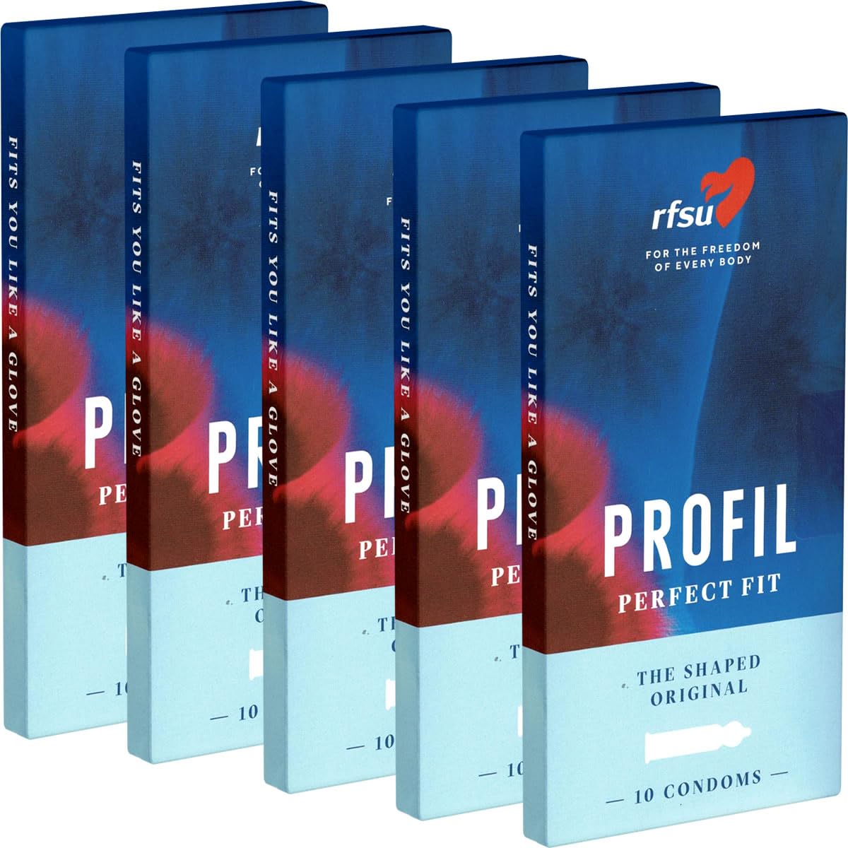 RFSU Profil - 50 (5x10) préservatifs de forme contourée
