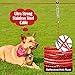 LUFFWELL 100FT Dog Runner for Yard with 15FT Tie Out Cable - Heavy Duty Trolley System for Large Dogs Up to 250LBS, Backyard/Park/Camping Use (Red, 100FT+15FT)