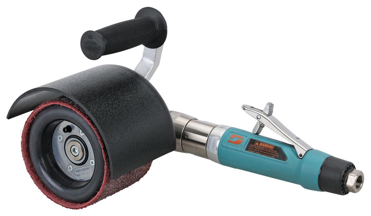 Dynisher Finishing Tool Versatility Kit by Dynabrade – 10.25"L x 7"W x 7"H, Steel/Composite, Teal, Model 13460