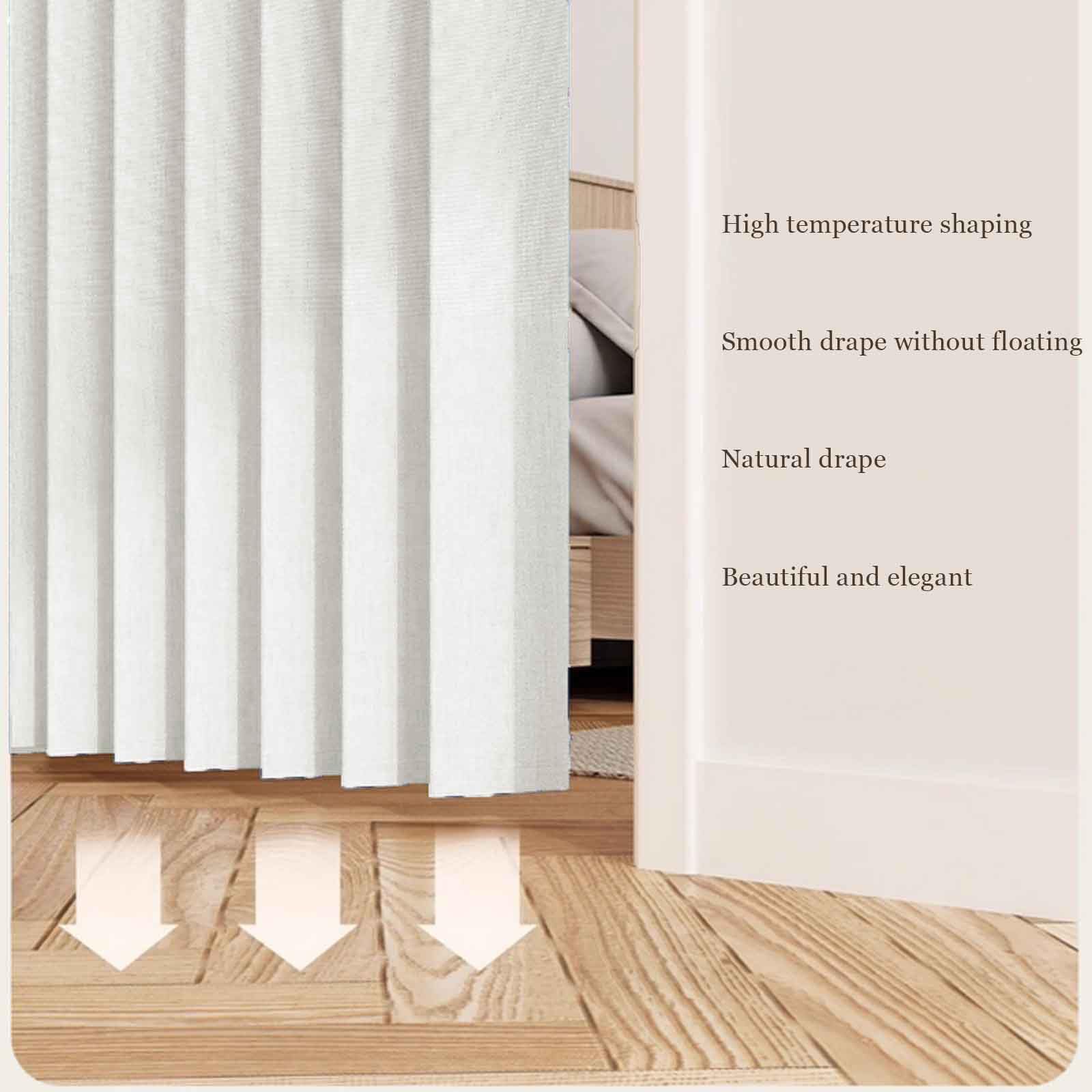 Ele Home Det - Asta pieghevole per porta, oscurante, con chiusura magnetica, ideale per armadi, 150 x 200 cm