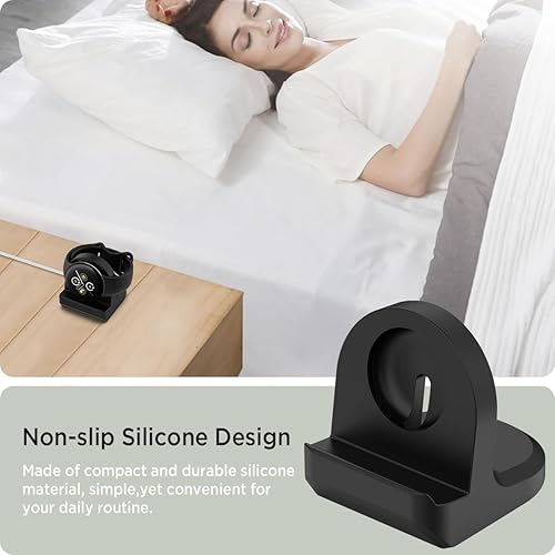 Miniatura 3 de Miimall Soporte de cargador compatible con cargador Google Pixel Watch 2, estación de carga de silicona antideslizante para Pixel Watch 2, soporte