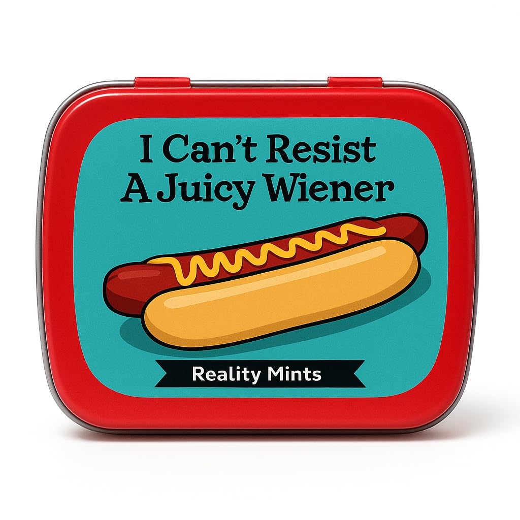 Reality Mints I Can't Resist A Juicy Wiener Mints, 1.0 Ounce, Wintergreen Flavor, Made in USA, 165 Pieces