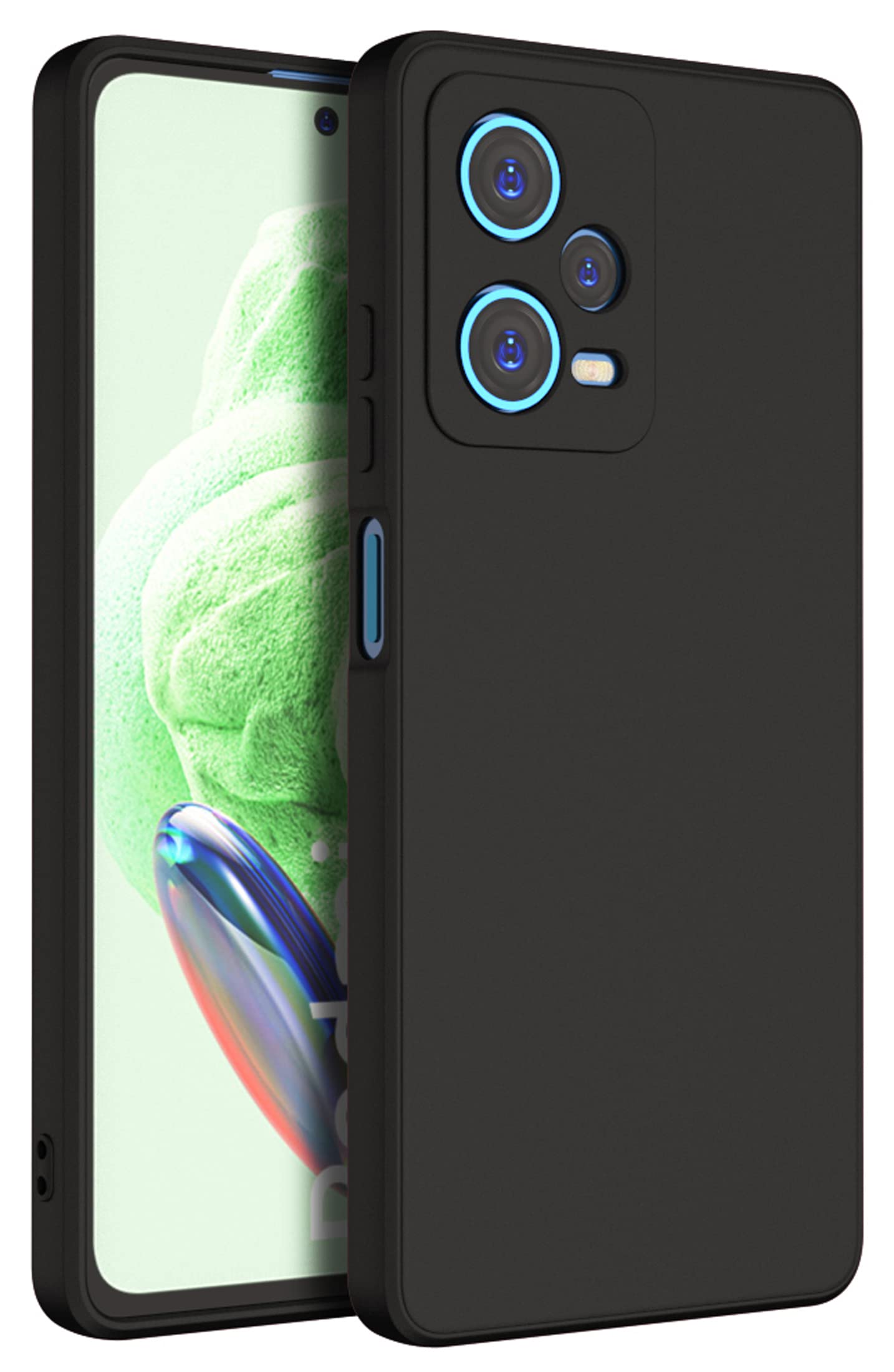 Kapa Matte Protective Lens Flexible Back Cover for Poco X5 / Redmi Note 12 (5G) | Slim Silicone with Soft Lining Shockproof Full Body Bumper Case (Black) (B0C2PNRVGP) Amazon Price History, Amazon Price Tracker