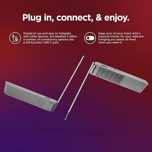Miniatura 5 de Lenovo Laptop IdeaPad 3 de 14pulgadas, pantalla Full HD, Intel Core i3-1115G4, 20 GB de RAM, SSD de 1 TB, cámara web, HDMI, lector de tarjetas de