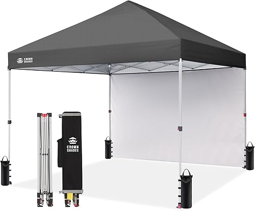 Miniatura 159 de CROWN SHADES - Toldo desplegable de 10 x 10 pies con 1 pared lateral, tienda de campaña de playa que se arma con solo presionar un botón, glorieta