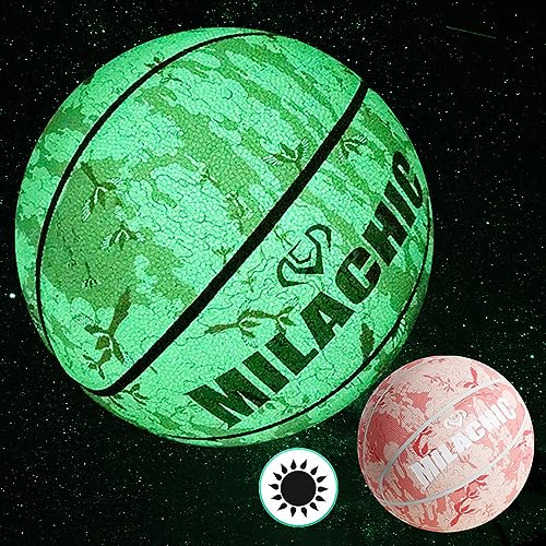 Basquete brilha no escuro - Bola Brilhante Noite Engraçada - Basquete tamanho 7 não precisa de bater