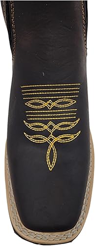 Miniatura 4 de Dona Michi Botas de Tobillo Cortas de Cuero Genuino para Hombre con Punta Cuadrada Hechas a Mano